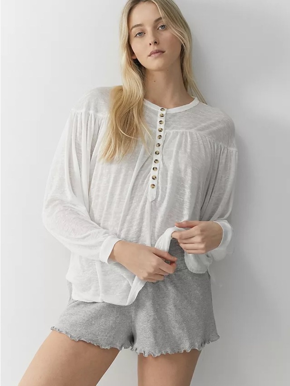 Urban Outfitters Out From Under Tahoe Tunic Henley Top